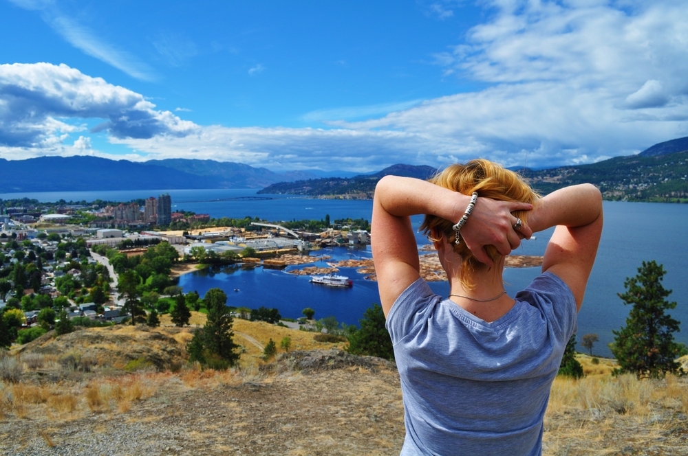 View of Kelowna from mountaintop